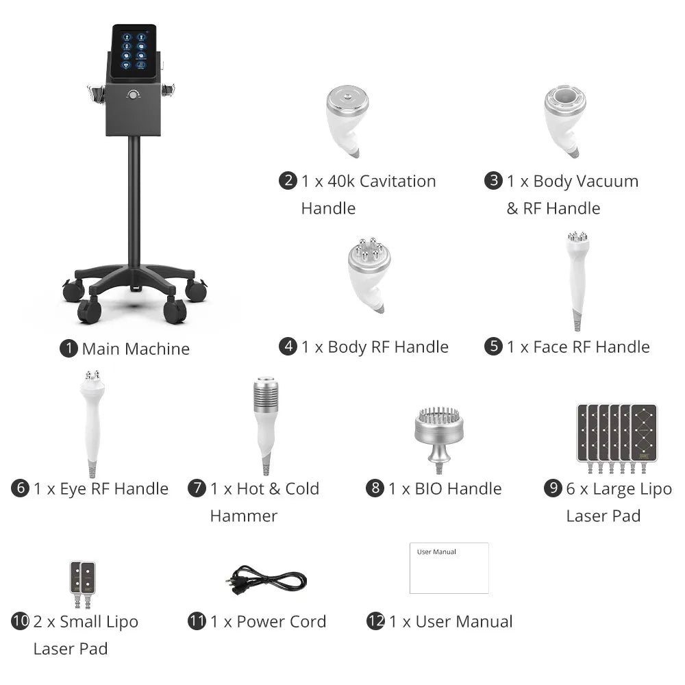 Professional 9 In 1 40k Lipo Cavitation Machine