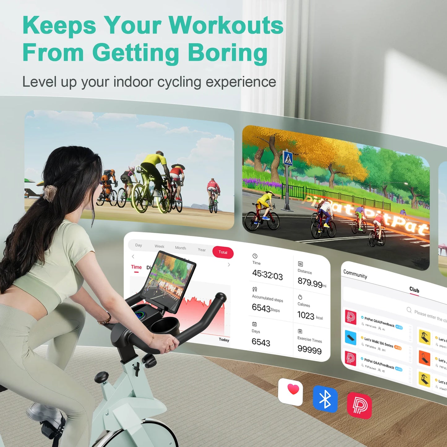 Superun Exercise Bike 32-Level Magnetic Resistance Stationary Bike