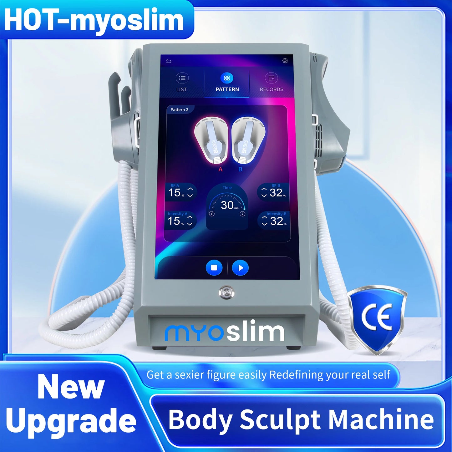 MYOSLIM 6500W EMS Neo RF Body Sculpting Machine Pro