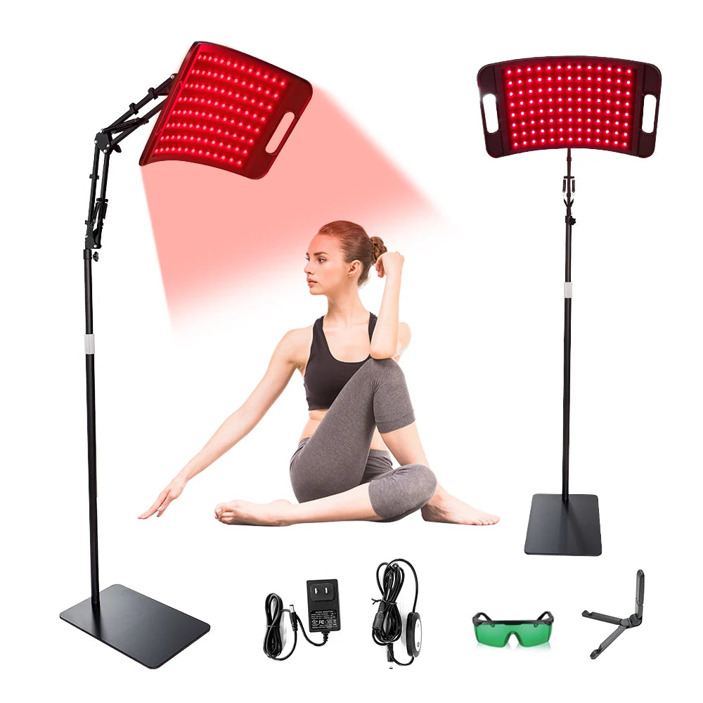 Red Light Therapy Lamp for Face and Body with Stand