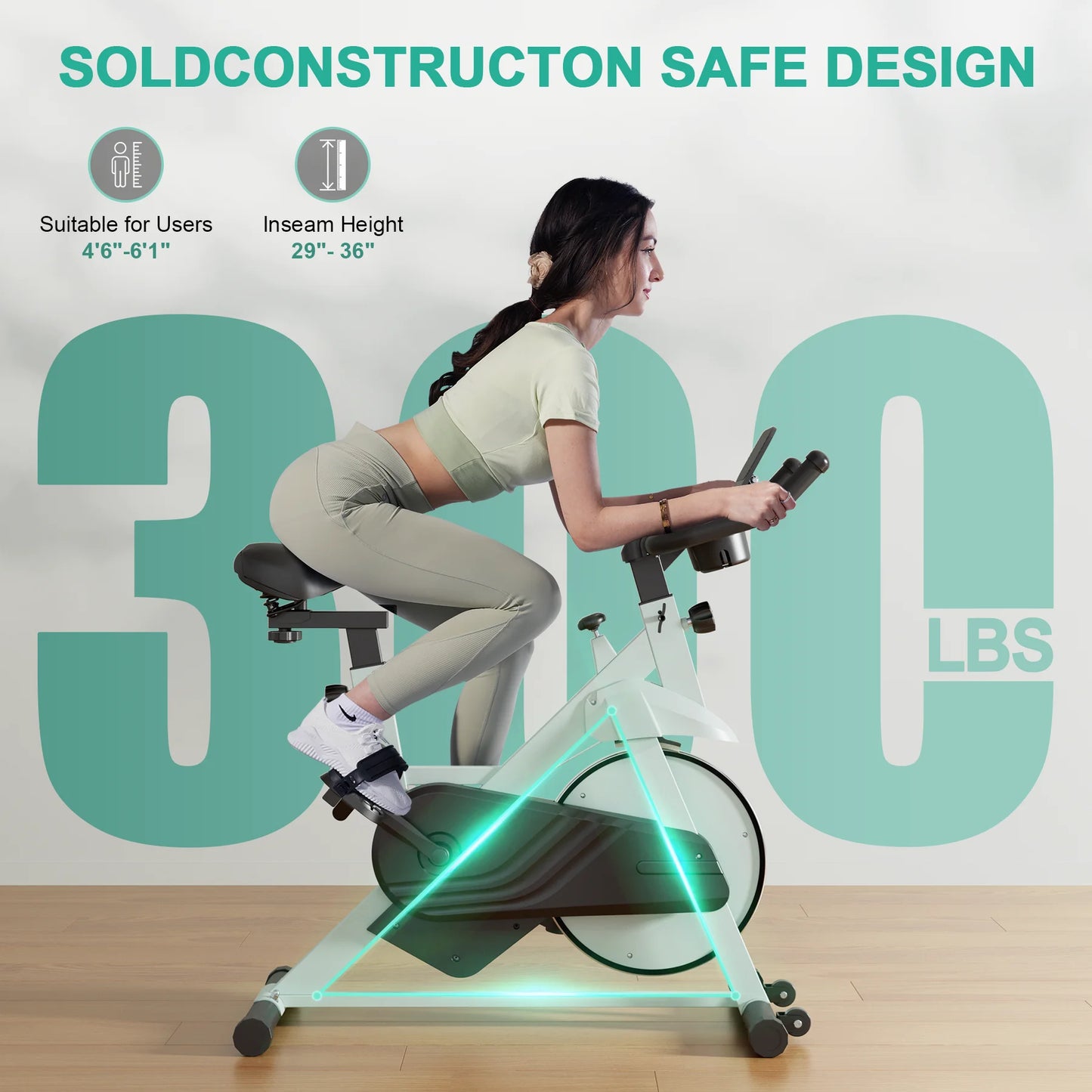 Superun Exercise Bike 32-Level Magnetic Resistance Stationary Bike