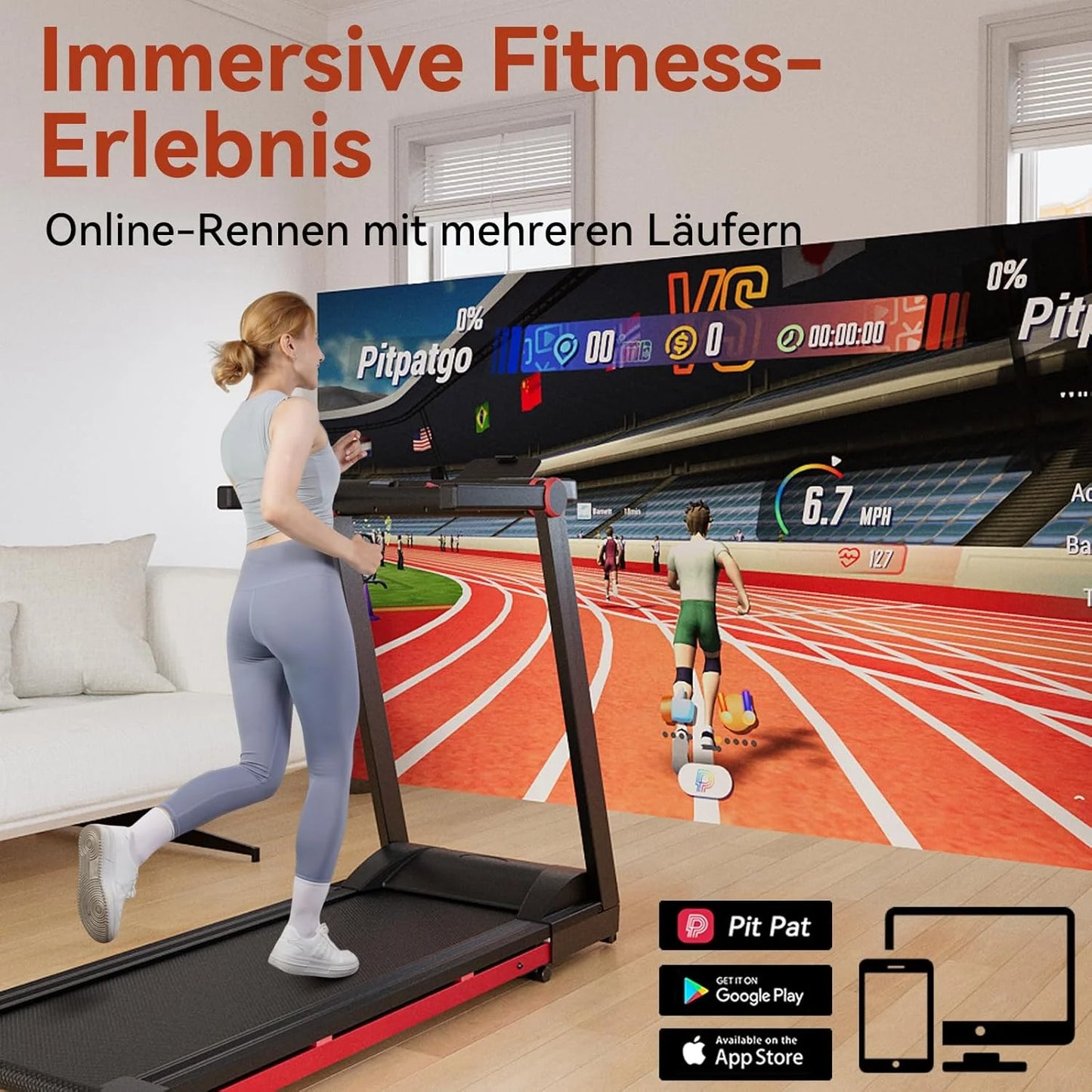 Superun Foldable Treadmill 3.5HP, 6 Percent Incline, 350lb Capacity, Bluetooth