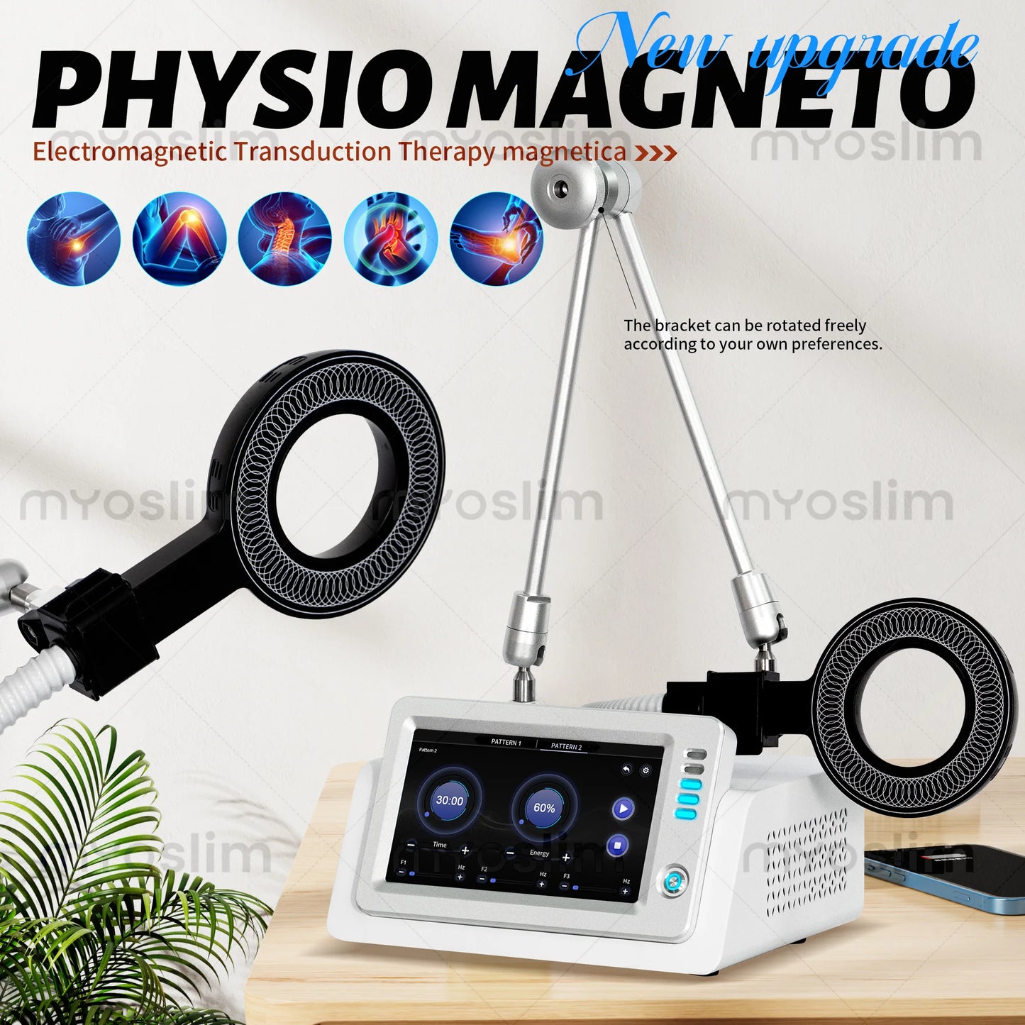 MYOSLIM Physio Magneto Therapy PEMF Device For Pain Relief