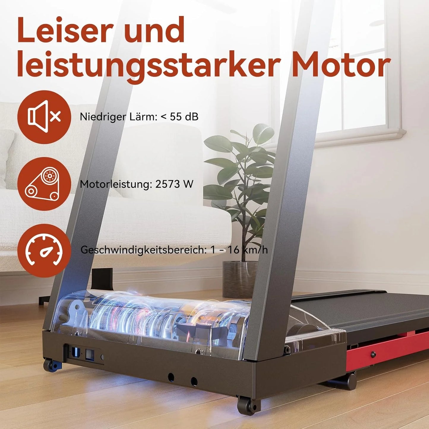 Superun Foldable Treadmill 3.5HP, 6 Percent Incline, 350lb Capacity, Bluetooth