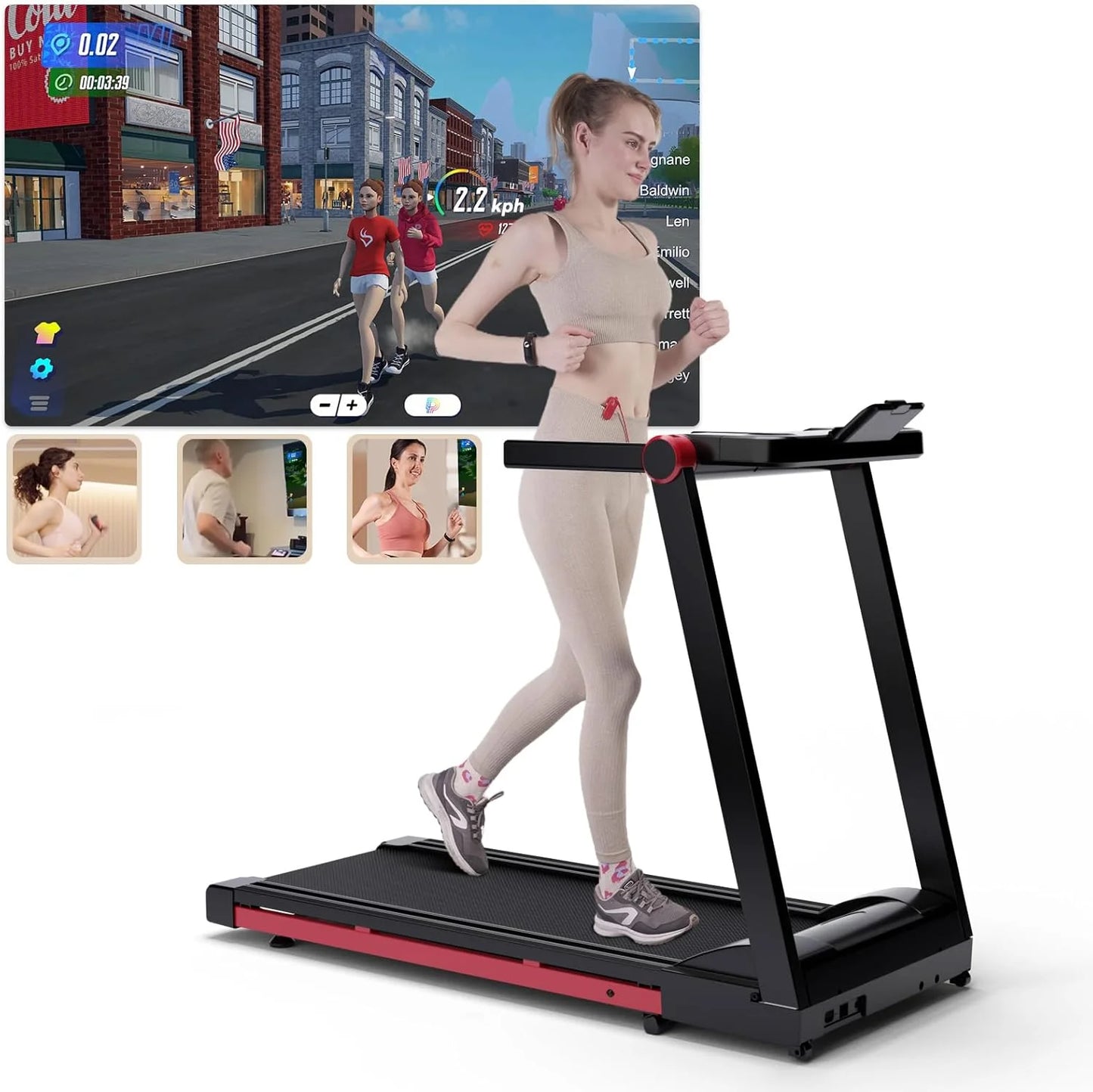 Superun Foldable Treadmill 3.5HP, 6 Percent Incline, 350lb Capacity, Bluetooth