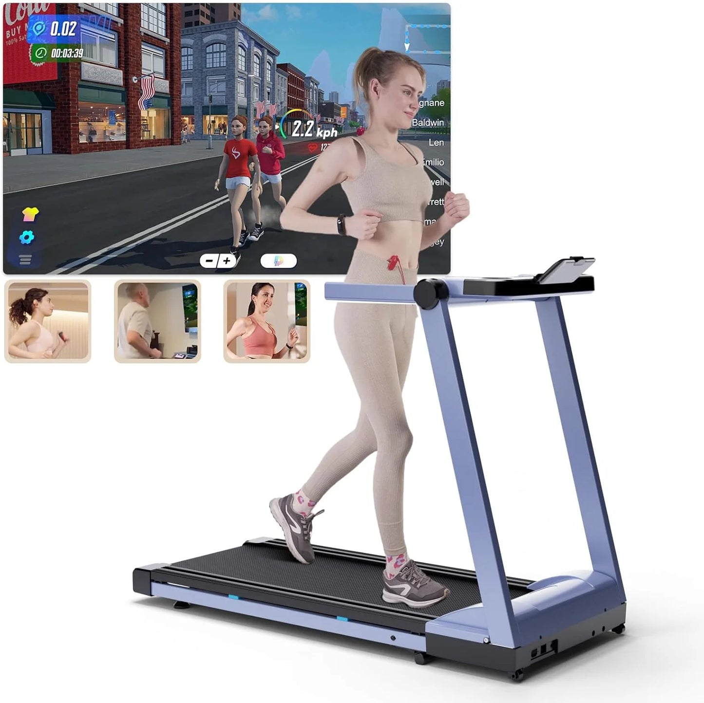 Superun Foldable Treadmill 3.5HP, 6 Percent Incline, 350lb Capacity, Bluetooth