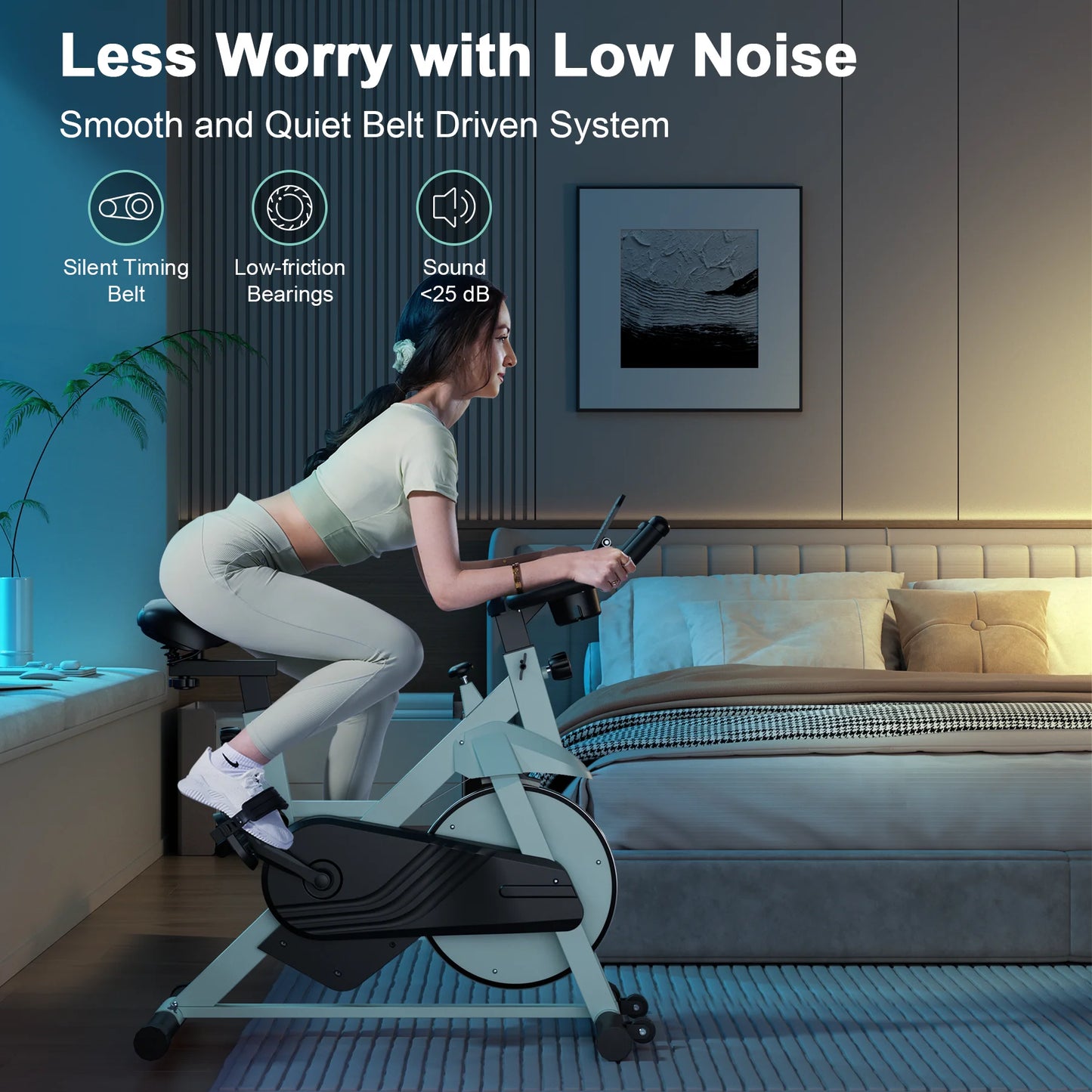 Superun Exercise Bike 32-Level Magnetic Resistance Stationary Bike