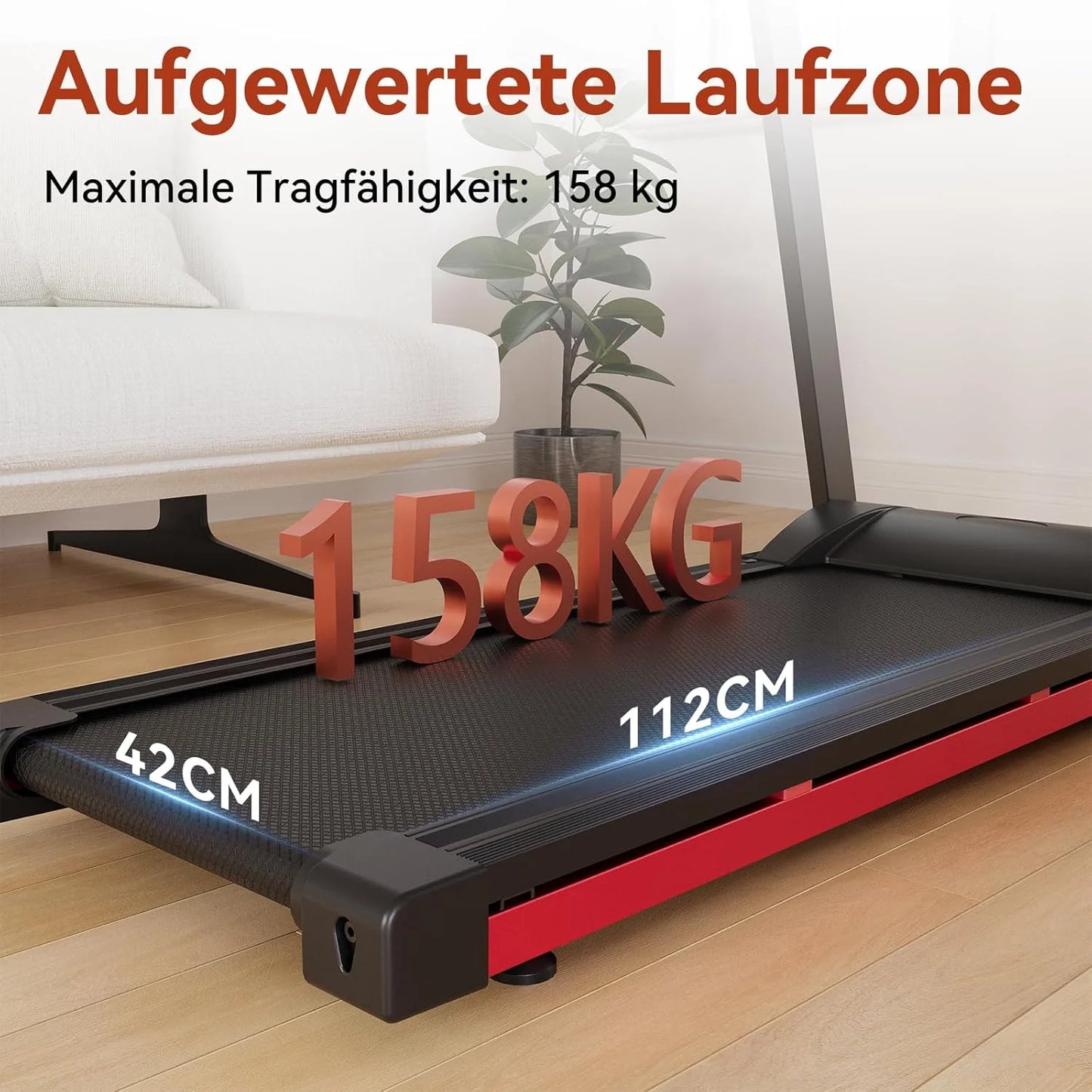 Superun Foldable Treadmill 3.5HP, 6 Percent Incline, 350lb Capacity, Bluetooth