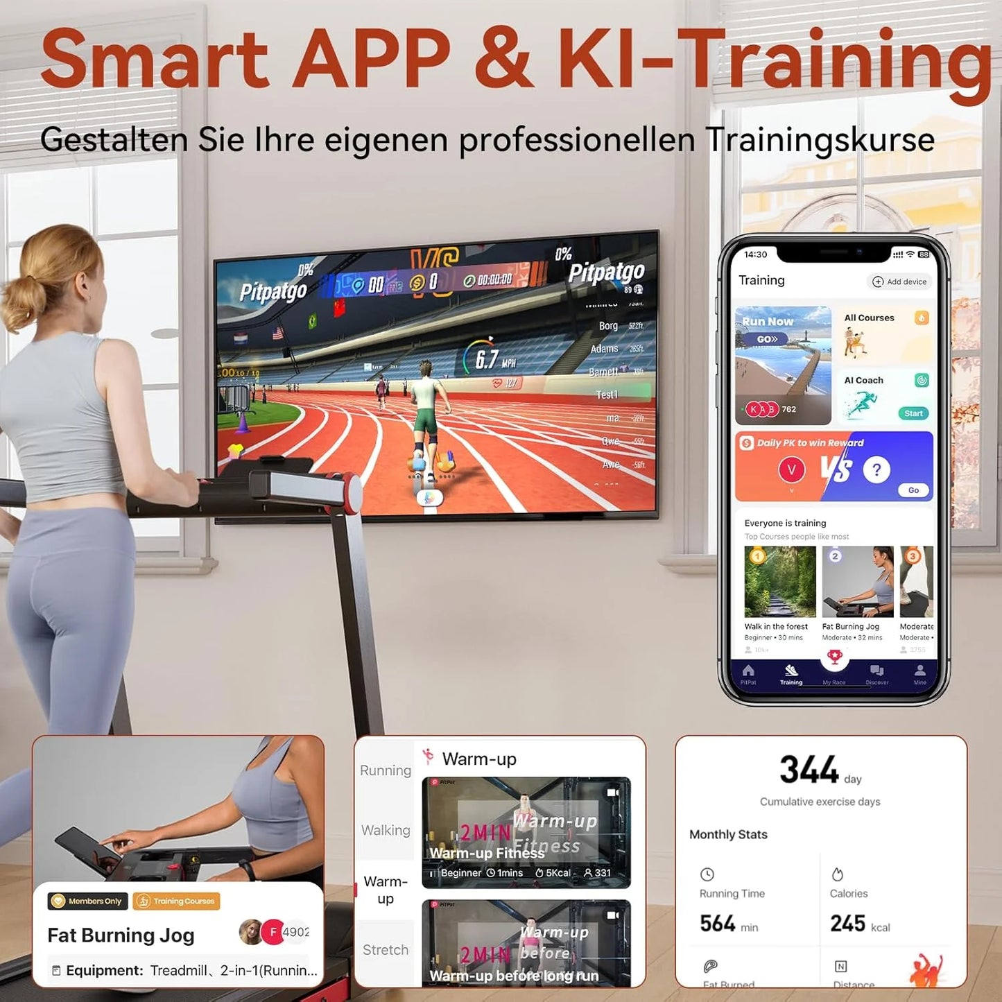 Superun Foldable Treadmill 3.5HP, 6 Percent Incline, 350lb Capacity, Bluetooth