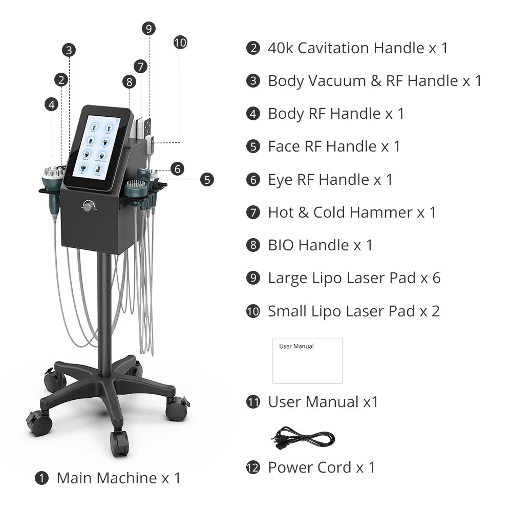 Professional 9 In 1 40k Lipo Cavitation Machine